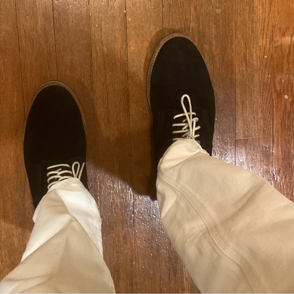 Black WalkOver Suede Derbys 8M - Picture 2 of 6